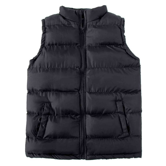 MADHERO Men's Lightweight Winter Warm Puffer Vest Outdoor Sleeveless Jacket Black Size L