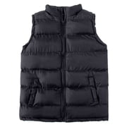 MADHERO Mens Lightweight Winter Warm Puffer Vest Outdoor Sleeveless Jacket Black Size M