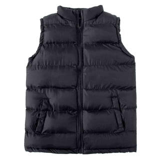 MADHERO Men's Lightweight Winter Warm Puffer Vest Outdoor Sleeveless Jacket Black Size M