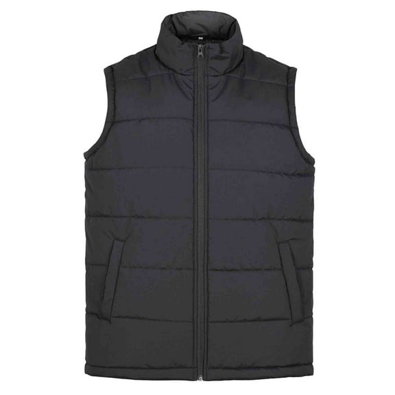 MADHERO Men's Lightweight Winter Warm Puffer Vest Outdoor Sleeveless Jacket Dark Grey Size M