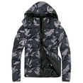 thumbnail image 1 of MADHERO Men's Puffer Jacket Water-Resistant Insulated Down Alternative Outerwear Coats Black Camo Size L, 1 of 6