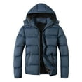 thumbnail image 1 of MADHERO Men's Puffer Jacket Water-Resistant Insulated Down Alternative Outerwear Coats Navy Blue Size 2XL, 1 of 6