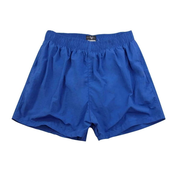 MADHERO Men's Swim Trunks with Mesh Lining Quick Dry Beach Sports Shorts Bathing Suit Blue Size S