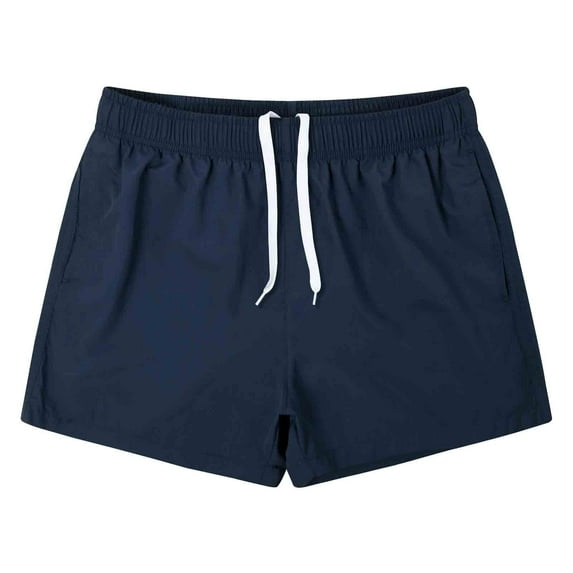 MADHERO Men's Swim Trunks with Mesh Lining Quick Dry Beach Sports Shorts Bathing Suit Navy Blue Size XL