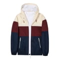 thumbnail image 1 of MADHERO Men's Windbreaker with Hooded Lightweight Water Resistant Rain Coat Jackets Khaki/Red/Navy Blue Size L, 1 of 6
