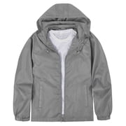 MADHERO Lightweight Waterproof Removable Hood Windbreaker Jacket and Rain Coat Mens 2XL
