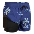 thumbnail image 1 of MADHERO Mens Swim Trunks with Liner 2 in 1 Quick Dry Swimming Shorts Swimwear Coconut Tree Size s, 1 of 6