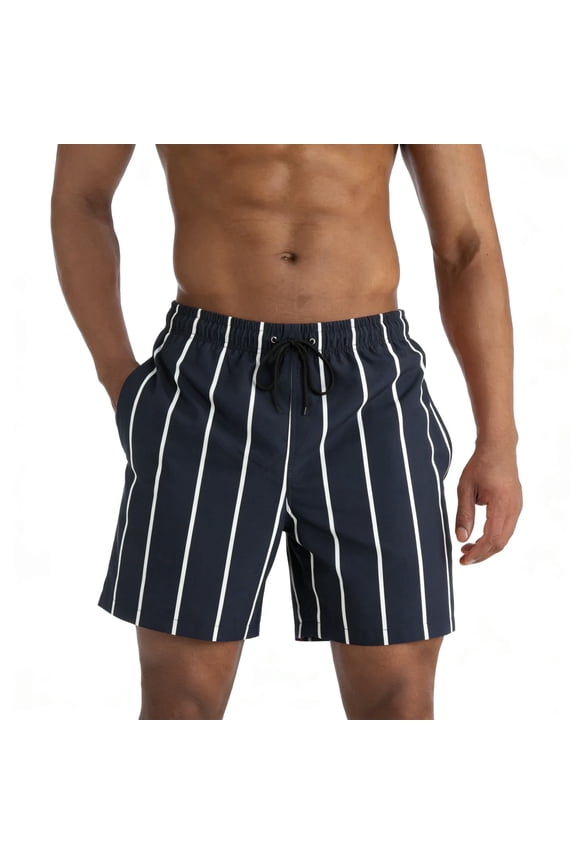 Mens Swim Trunks with Lining Quick Dry Summer Funny Printing Beach Shorts Size S