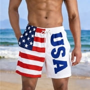MADHERO Mens Swim Trunks with Lining Quick Dry Summer Funny Printing Beach Shorts