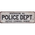 thumbnail image 1 of MADISON, AL POLICE DEPT. Home Decor Metal Sign Gift 6x18 106180012801, 1 of 1