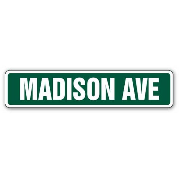 MADISON AVENUE Street Sign manhattan new york signs advertising | Indoor/Outdoor | 36" Wide
