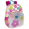 thumbnail image 1 of 17 Inch Fun Printed Groovy Floral Plush Backpack for Travel and Commuting, 1 of 5