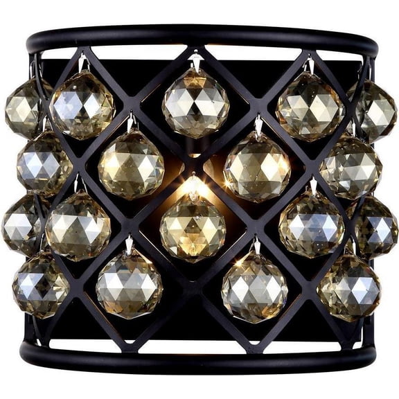 MADISON Wall Sconce 11-Light Mocha Brown Smoke Golden Teak Forged Iron