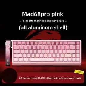 MADLIONS MAD 60/68HE Gaming Magnetic Switch Keyboard 61/68 Key Wired Custom Web Drive Return RT Adjustable Keystroke HotSwap