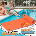 thumbnail image 1 of MADOG 12' x 6' Water Floating Mat, 3-Layer Tear-Resistant XPE Foam Water Floating Pad Lily Pad for Pool Lake River Ocean Outdoor Water Activities, Orange/Blue, 1 of 8