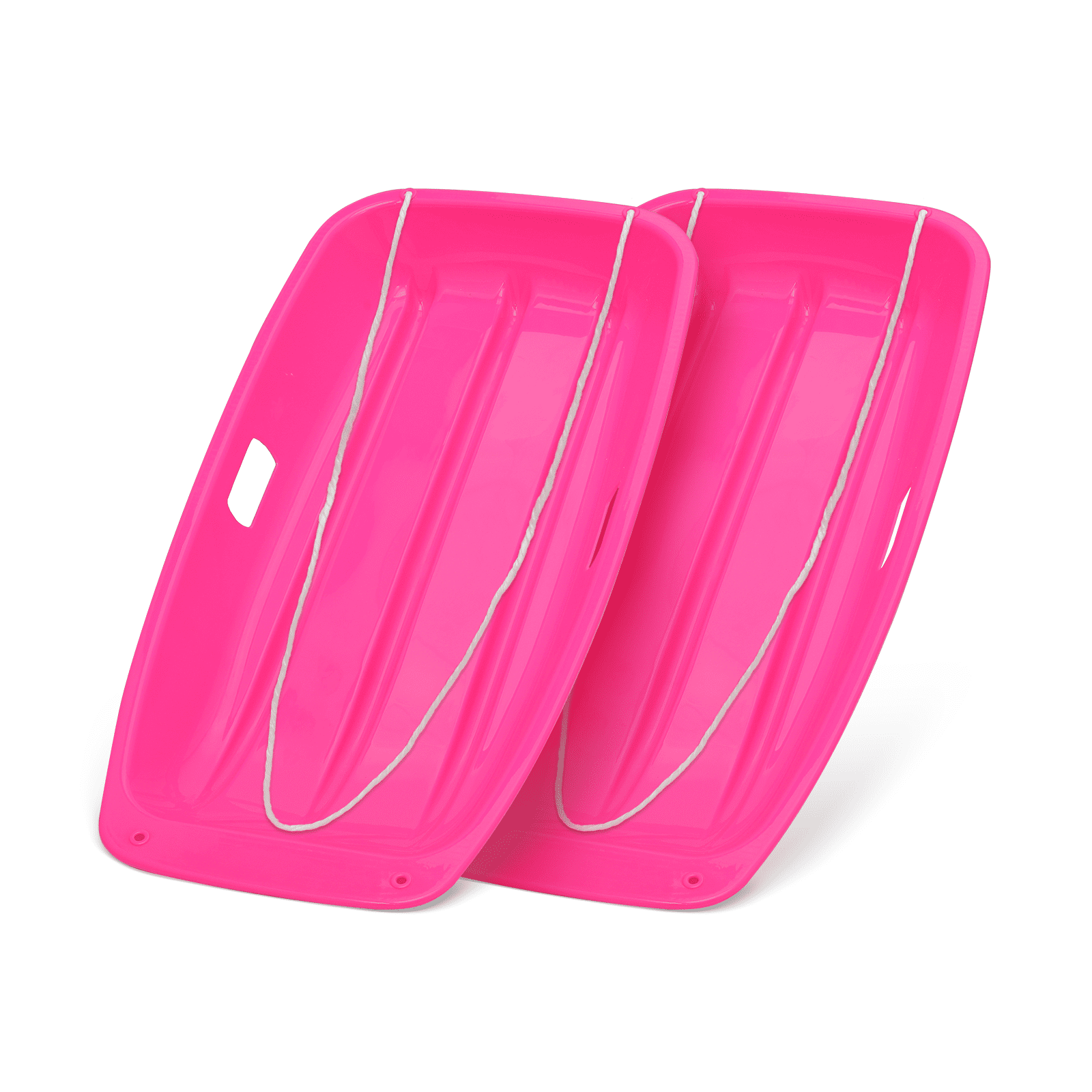 MADOG 2 Pack Plastic Snow Sleds Downhill Toboggan Sled, Outdoor Winter