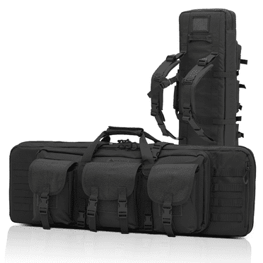 MADOG 36" Double Case Carrying Backpack With Divider and Storage Pockets, Soft Padded Storage Bag, Black