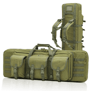 MADOG 36 inch Double Soft Carrying Backpack Padded Long Gun Storage Bag with Adjustable Straps and Molle System, Olive Drab