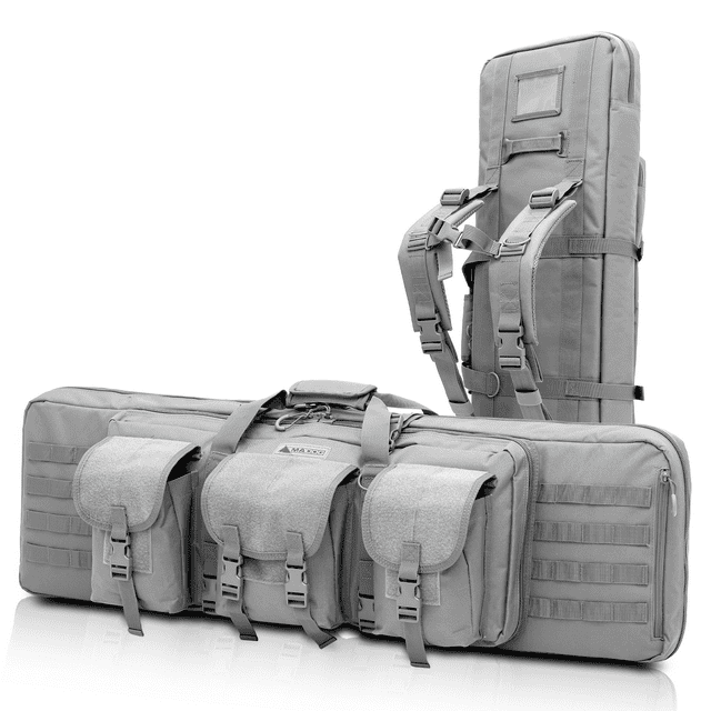 MADOG 40" Soft Padded Case Storage Bag Carrying Backpack with Zipper and Adjustable Strap, Gray