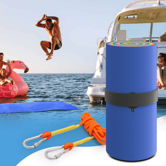 MADOG 6x2ft Floating Water Mat, 3-Layer Tear-Resistant XPE Foam Water Floating Pad, Lake Float Mat Lily Pad for Recreation Pool River Ocean Outdoor Water Activities, Blue