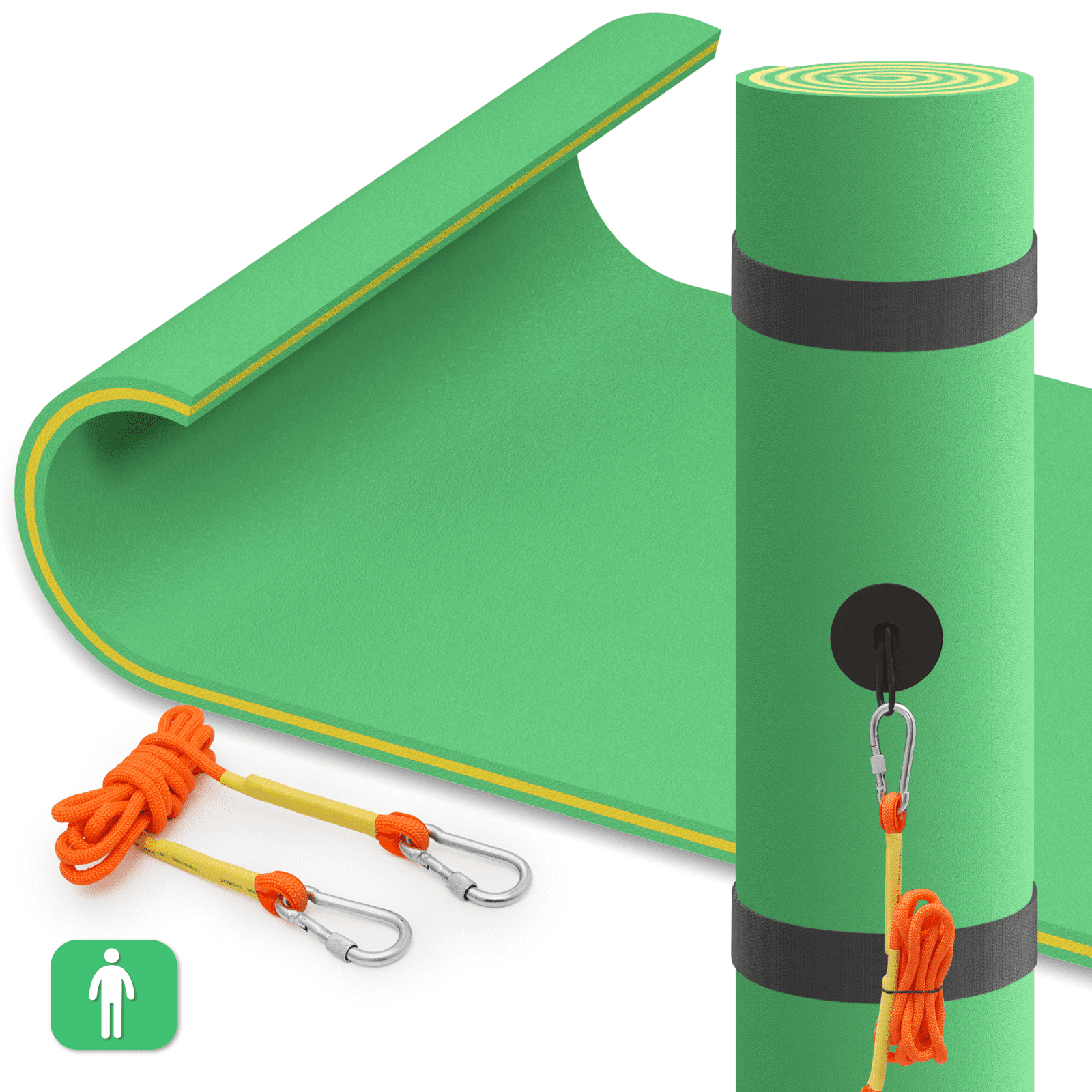 MADOG 6x3FT Floating Water Mat, 3Layer TearResistant XPE Foam Water