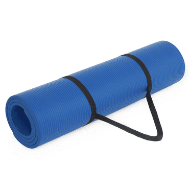 MADOG 73x32" Thick Yoga Mat Floor Pad, High Density Foam Exercise Yoga Mat Anti-Tear with Carrying Strap, Blue
