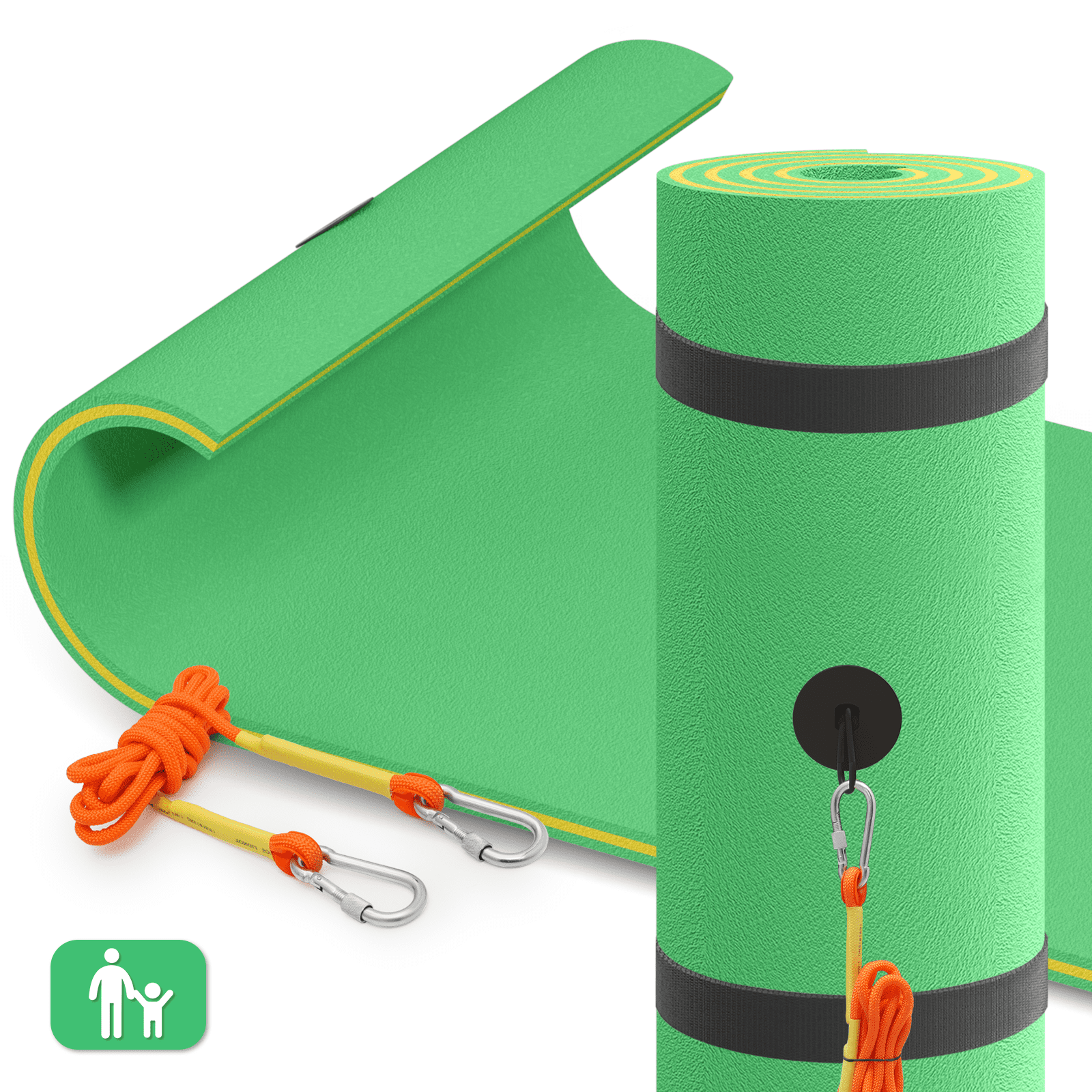 MADOG 7x3FT Floating Water Mat, 3Layer TearResistant XPE Foam Water