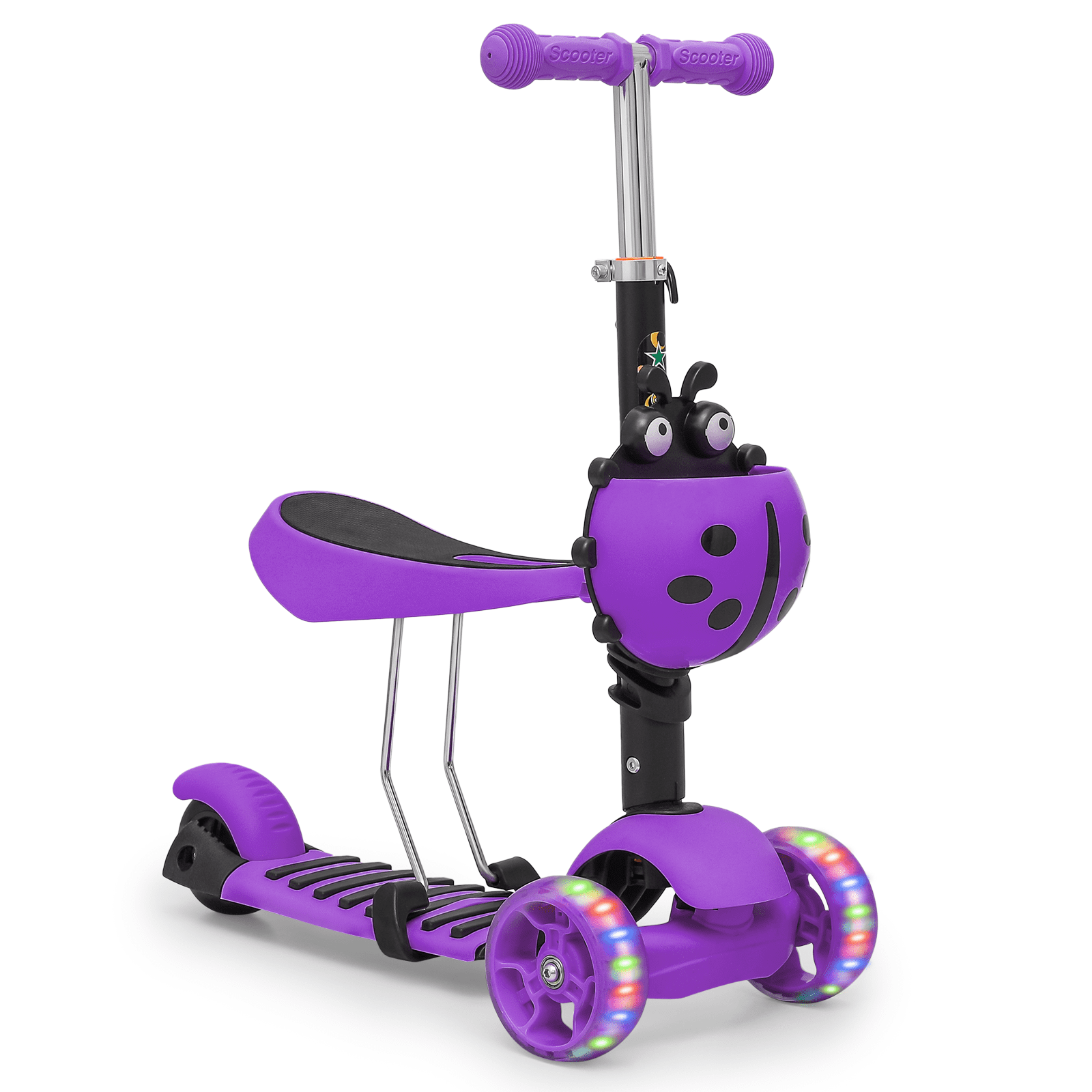MADOG Kids Scooter, Kick Scooter with Removable Seat, Adjustable
