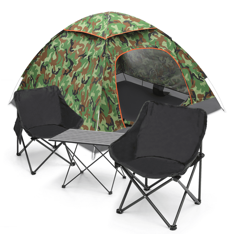 MADOG Set of Camping Tent Chairs Table, Person Dome Tent