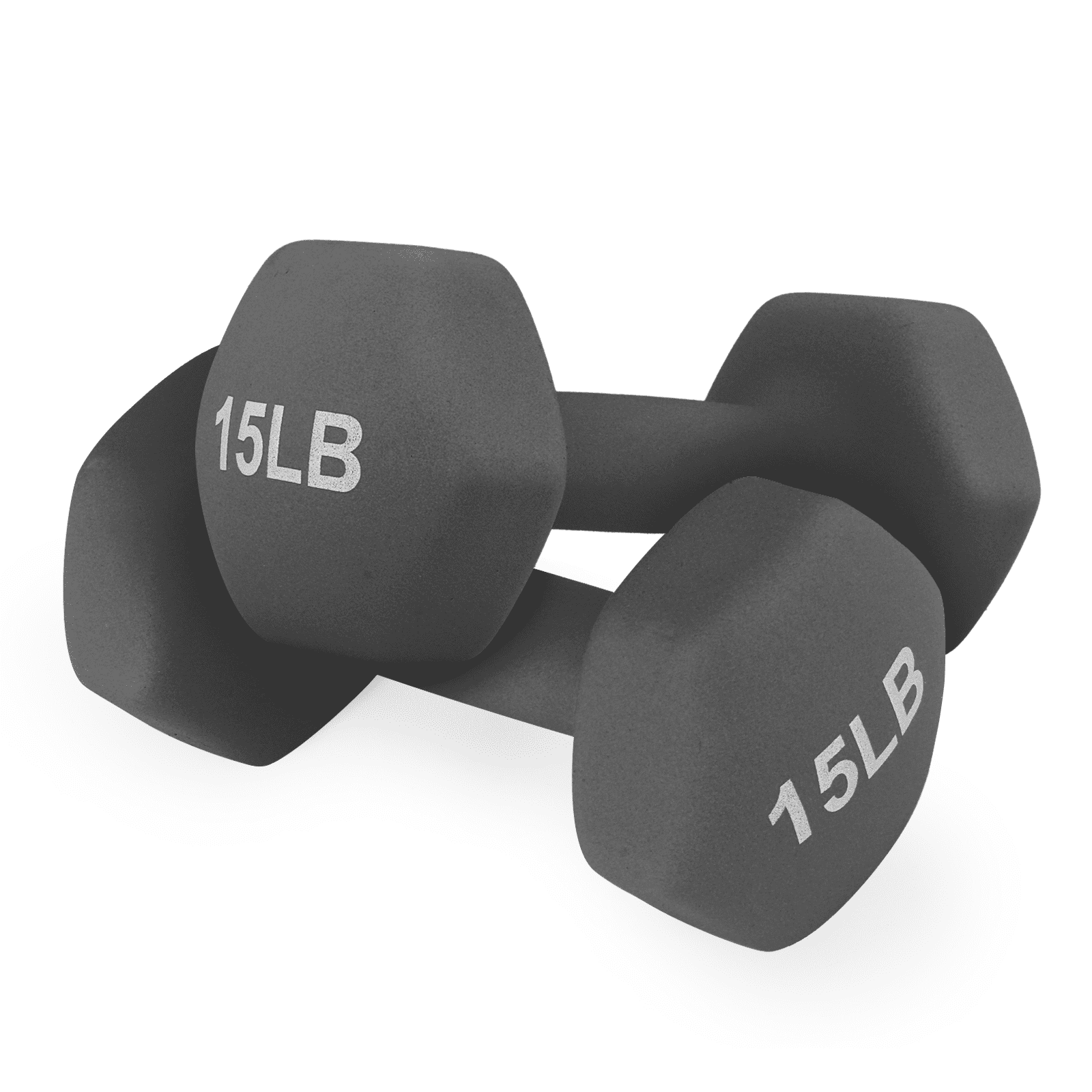 MADOG Set of 2 Neoprene Coated Dumbbell Hand Weights 15 lb, Anti