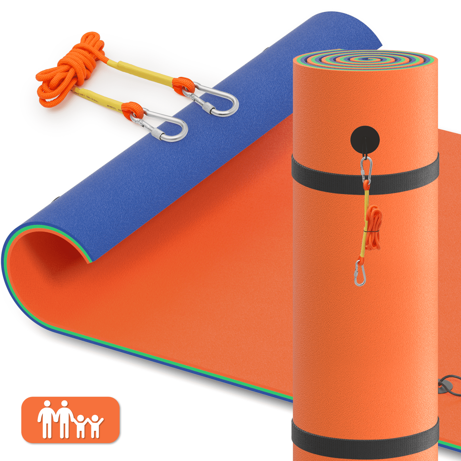 MADOG Water Floating Mat Foam Pad, 7x6FT Bouncy TearResistant XPE Foam, Lake Float Mat Lily Pad