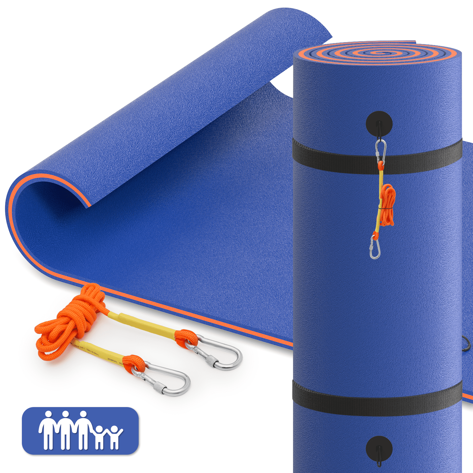 MADOG Water Floating Mat Foam Pad, 9x6FT Bouncy TearResistant XPE Foam, Lake Float Mat Lily Pad