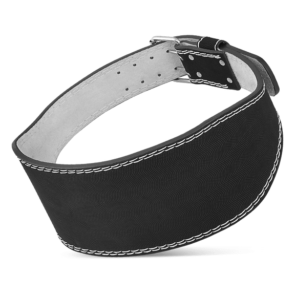 MADOG Weight Lifting Belt for Fitness Gym, Adjustable Leather Belt with 4" Padded Lumbar Back Support Great for Bodybuilding, Size L