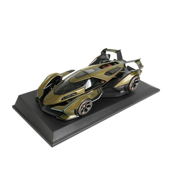 MAE 1:18 Lambo V12 Vision Gran Turismo Black Sports Car Static Die Cast Vehicles Collectible Model Car Toys