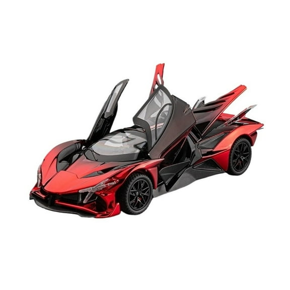 MAE 1:24 APOLLO EVO electroplated Supercar Alloy Model Ornament With Sound and Light Return Force Toy Car Model Gift