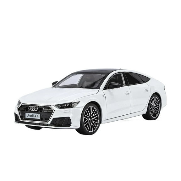 MAE 1/24 Audi A7 Toy Car Model Diecast Alloy Vehicle Miniature Pull Back Sound & Light Doors Openable Collection Gift For Boy Kid
