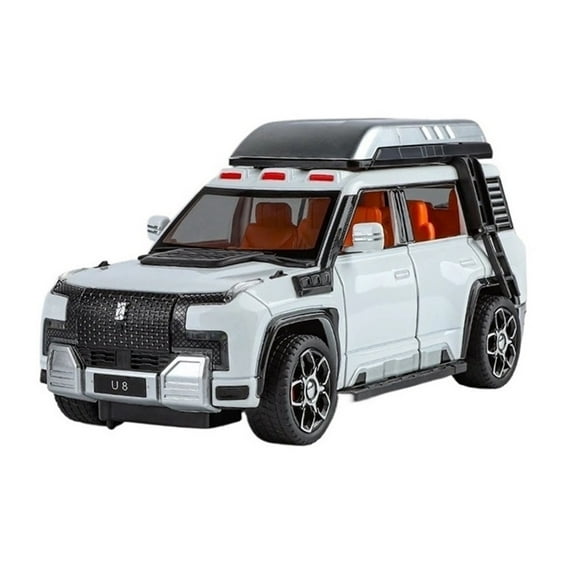 MAE 1:24 LOOK UP AT U8 SUV Alloy Car Diecast Model Sound Light Children Toy Collect Display Ornament Children Birthday Toy Gift