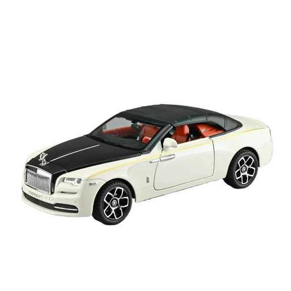 MAE 1:24 Rolls Royce Dawn Alloy Car Model Simulation Sound And Light Pull Back Toy Car Convertible Sports Car Boy Collection Gift