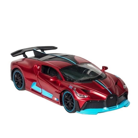 MAE 1:32 Bugatti Divo Alloy Car Diecast Metal Model Simulation Sound and Light Pull Back Toy Collection Ornament Children Toy Gift