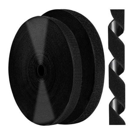 MAE 1 Inch x 82 Feet ,Self-Adhesive Hook and Loop Tape - Sticky Back Fastening Tape for Stationery and Household Purposes.