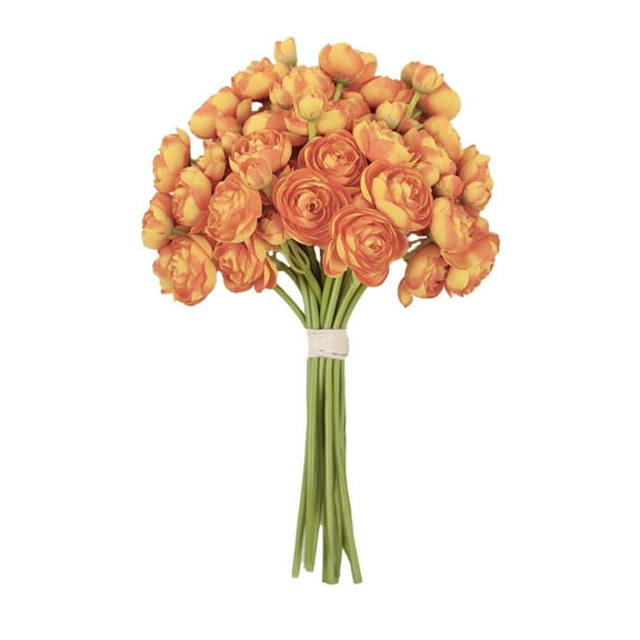 MAE 18 Pcs Mini Ranunculus Artificial Flowers, Faux Silk Flowers for DIY Bouquets, Wedding Centerpieces, and Bridal Shower Decorations, Dusty Rose