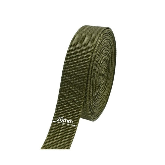 MAE 2/5/8/10M 20-50mm ArmyGreen Nylon Webbing Safety Belt Sling Canvas Ribbon Strap Lanyard Knapsack Sewing Bias Binding Accessories