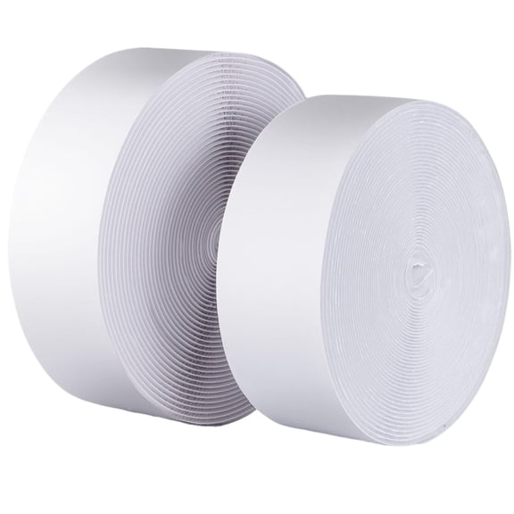 2 Inch x33 Feet Adhesive Hook and Loop Tape,White Self Adhesive Hook and Loop Roll for Screen Window Sofa Cushions Carpet Wall Hanging