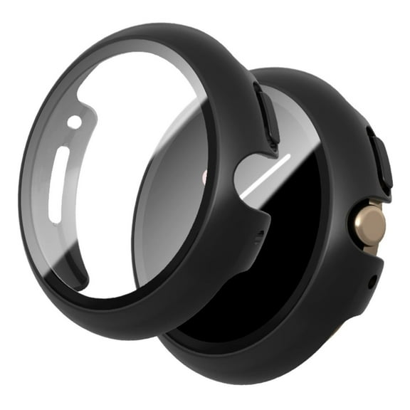 MAE [2 Pack] Compatible with Google Pixel Watch 2(2023) / Pixel Watch Case with Tempered Glass Screen Protector, Matte Full Coverage Protective Cover Bumper