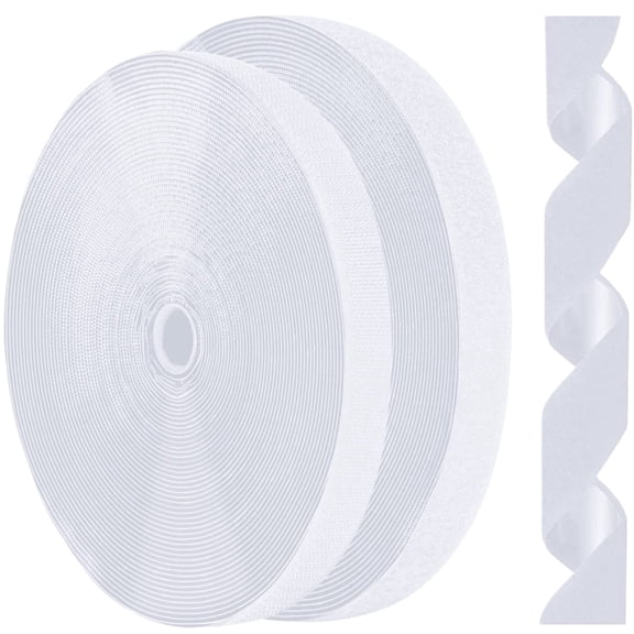 3/4 Inch x 82 Feet Black Hook Loop Strips with Adhesive Heavy Duty, Multi-Purpose Hook and Loop Tape, Double Sided Hook Loop Rolls.