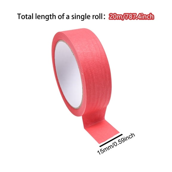 MAE 3 Roll/Set Red Tape Multi-Surface Masking Easy Removal Paint Tapes Security Wall Painting Crafts Art Construction Home 20m/Roll
