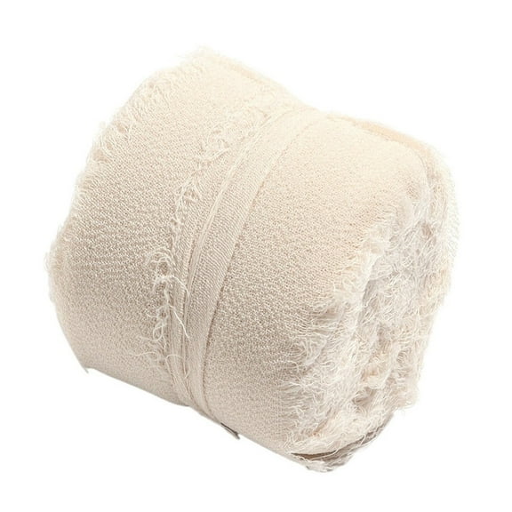 MAE 5m/Roll Frayed Silk Ribbon Edged Wrinkle Chiffon Handmade Ripped Wedding Party Flower Bouquet Gift Packing Decorations DIY Craft