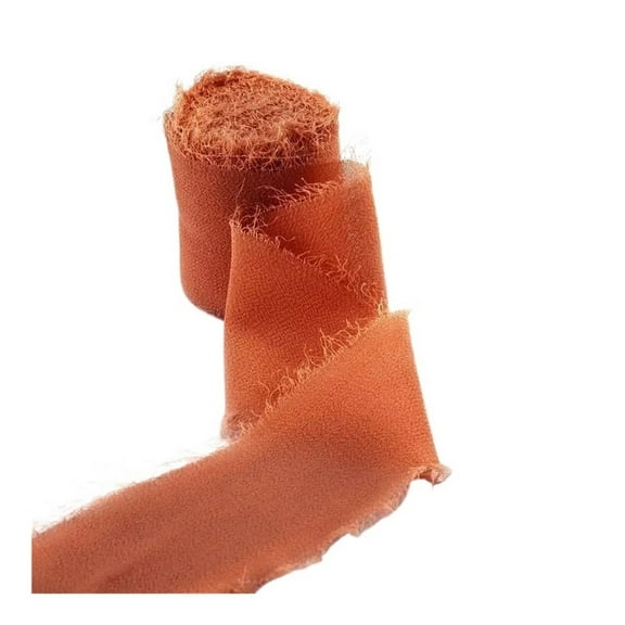 MAE 5yard Gauze Chiffon Ribbon Silk-Like Ribbons Wedding Invitation Bouquet Fabric Ribbons Christmas Decoration Gift Wrapping