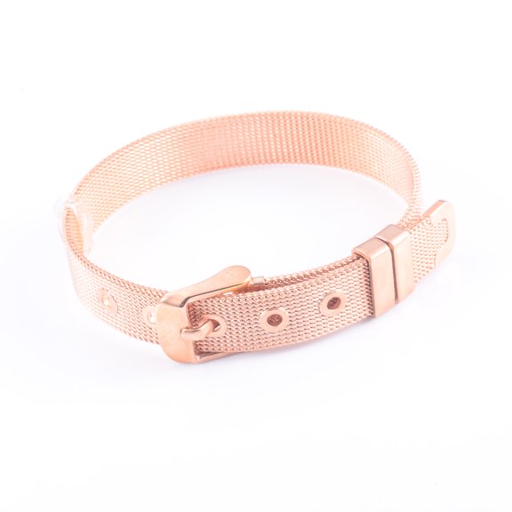 MAE Adjustable Stainless Steel Narrow Mesh Watch Strap Bracelet for Women Men Watch Chain Belt Bangle