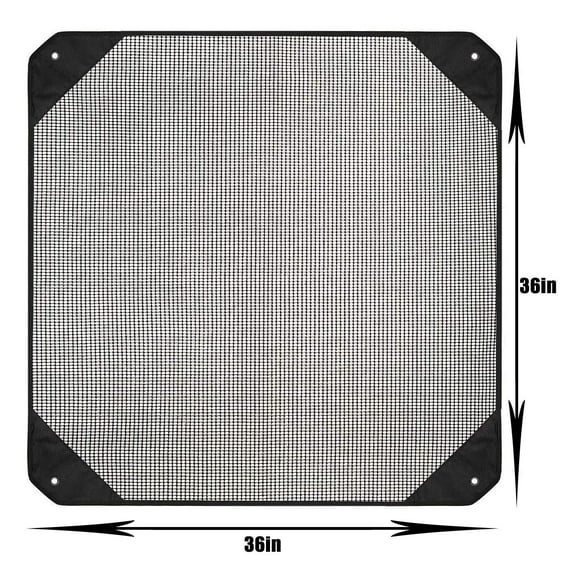 MAE Air Conditioner Leaf Guard Central Air Conditioner Cover Keeps Out Leaves Cottonwood and Debris-Black